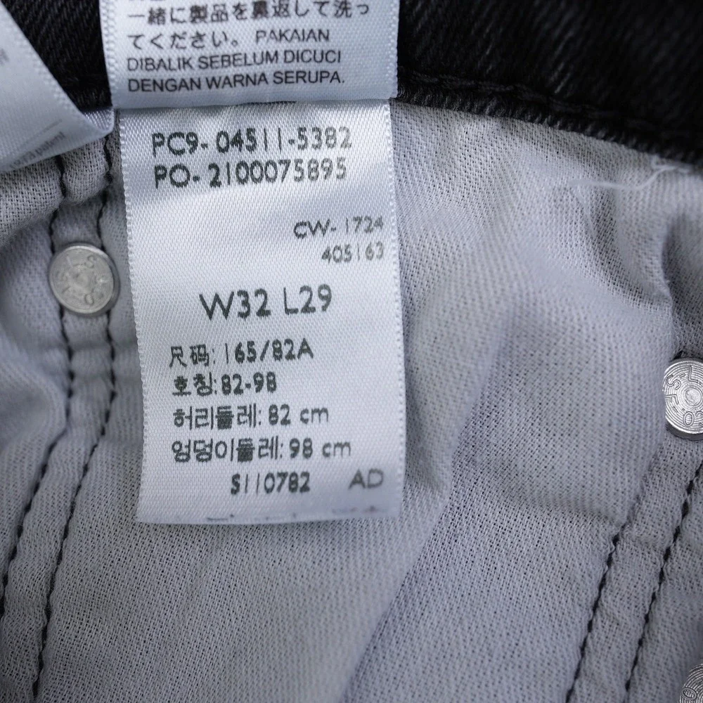 Levis 511 Slim Fit‎ Black Jeans Mens Denim Pants 32x29 (Fit 30x24.5)